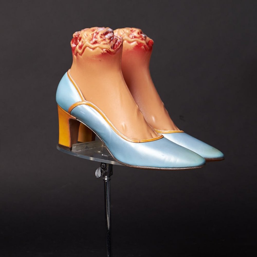 1980s Metallic Color Block Pumps Heels Shoes